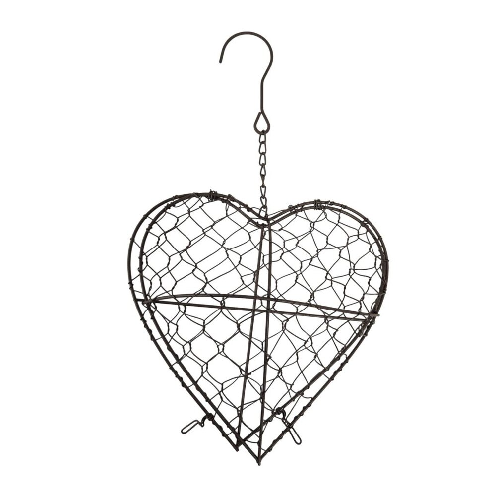 Heart Shaped Metal Wire Hanging Frame Succulent Wreath Planter Decor - Picture 3 of 11